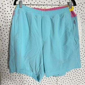 Birddogs Light Blue Athletic Shorts with Pink Accents